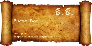 Bucsa Bod névjegykártya